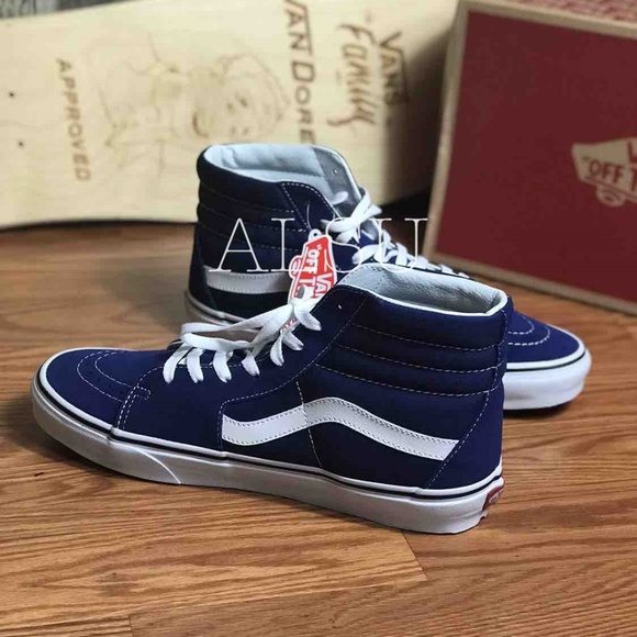 NWT VANS SK8-HI Estate Blue White W AUTHENTIC - Picture 7 of 8